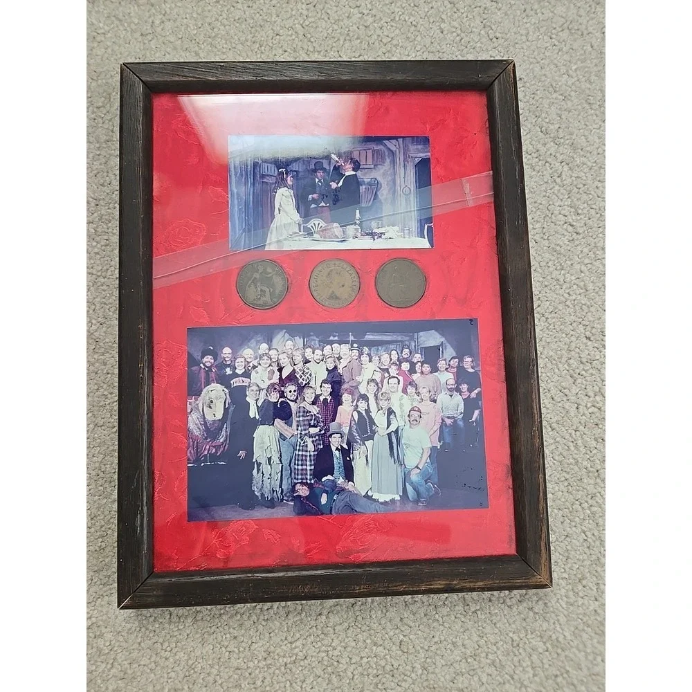 Vintage Antique Wooden Photo‎ Frames And Ephemera 1920 Lot
